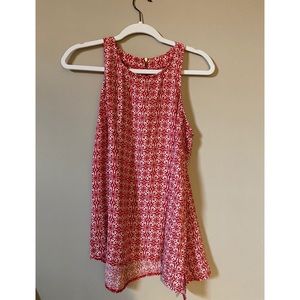 LAST CHANCE, DONATING Pink Rose High Neck Tank Top